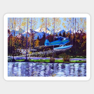 Blue Float Plane Sticker